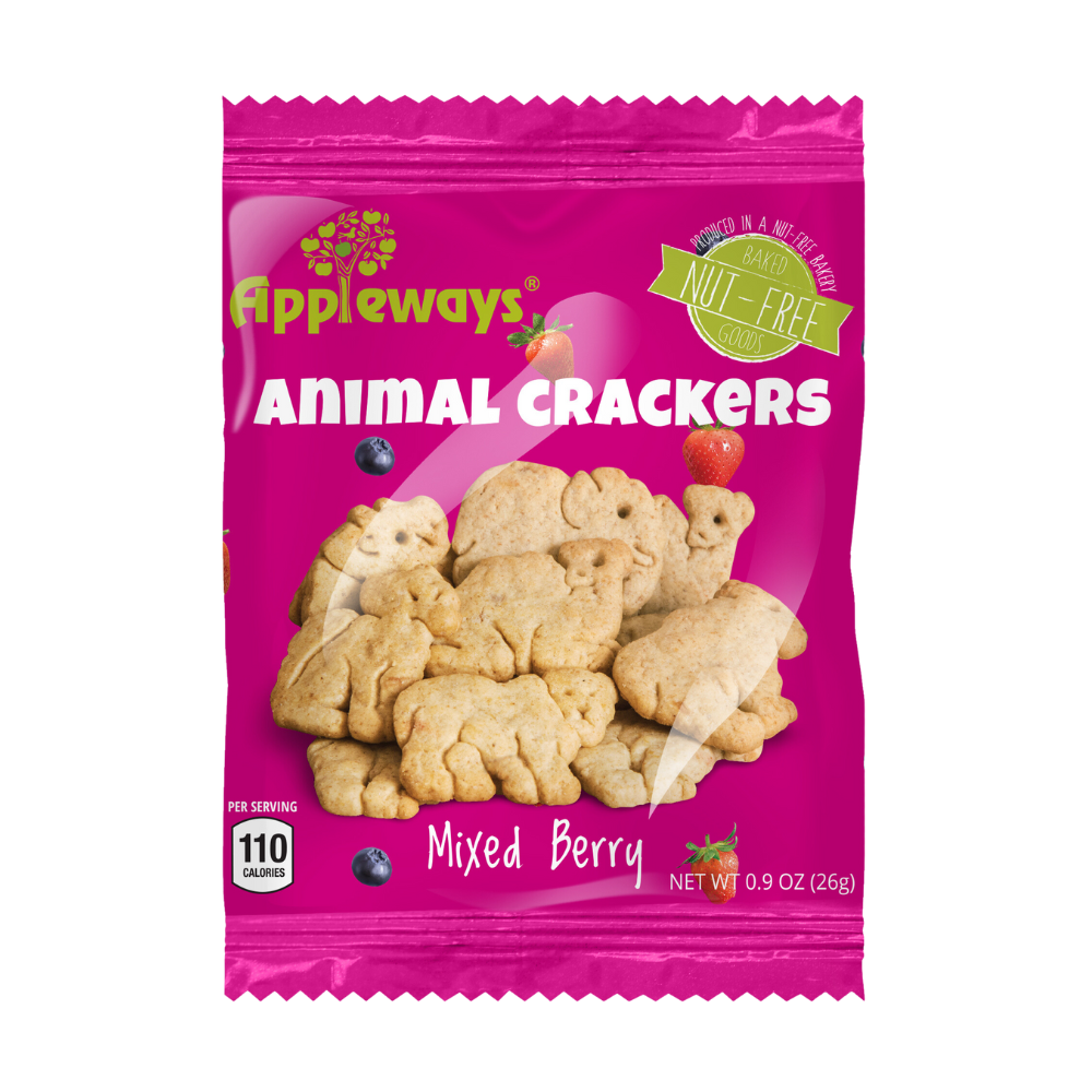 Wholesale Appleways Individually Wrapped Mixed Berry Animal Cracker | 0.9 oz-108ct Case Bulk