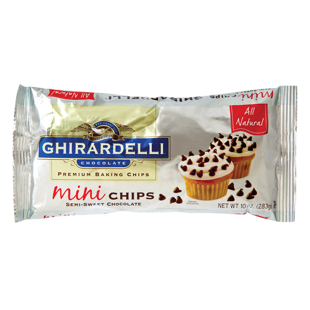 Wholesale Ghirardelli Mini Semi-Sweet Baking Chips 10 Oz Bag-12ct Case Bulk