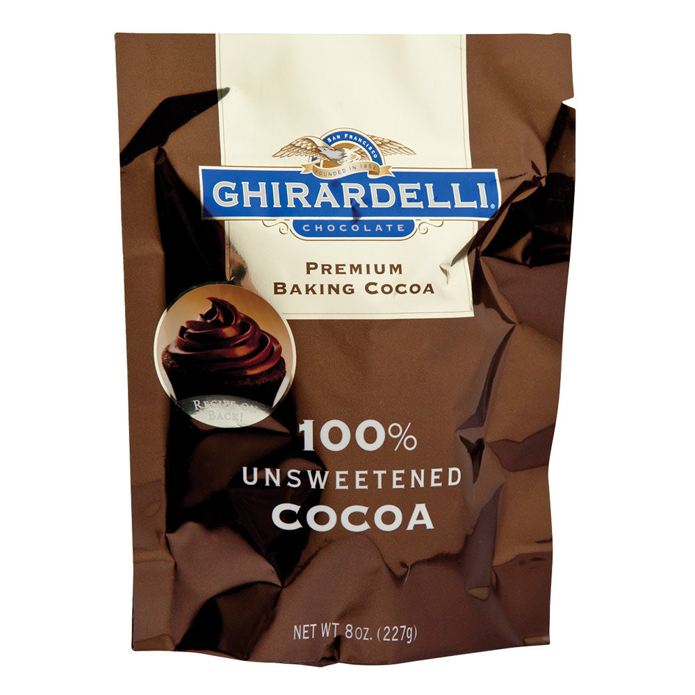 Wholesale Ghirardelli 100% Unsweetened Baking Cocoa 8 Oz Pouch-6ct Case Bulk