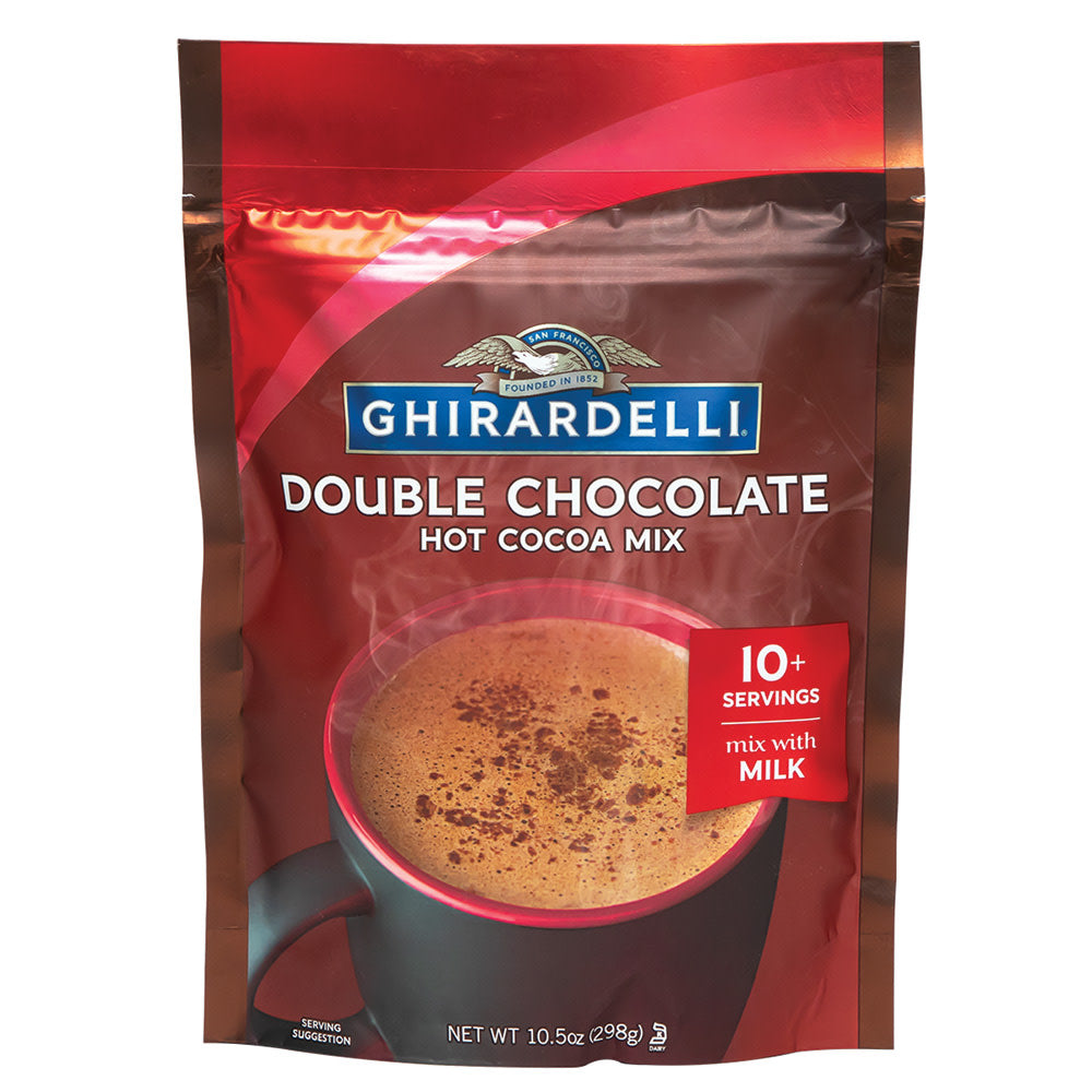 Wholesale Ghirardelli Double Chocolate Hot Chocolate 10.5 Oz Pouch-6ct Case Bulk