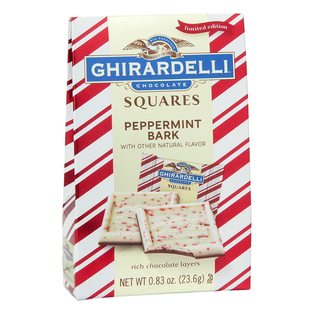 Wholesale Ghirardelli Peppermint Bark Squares 0.83 Oz Bag-24ct Case Bulk