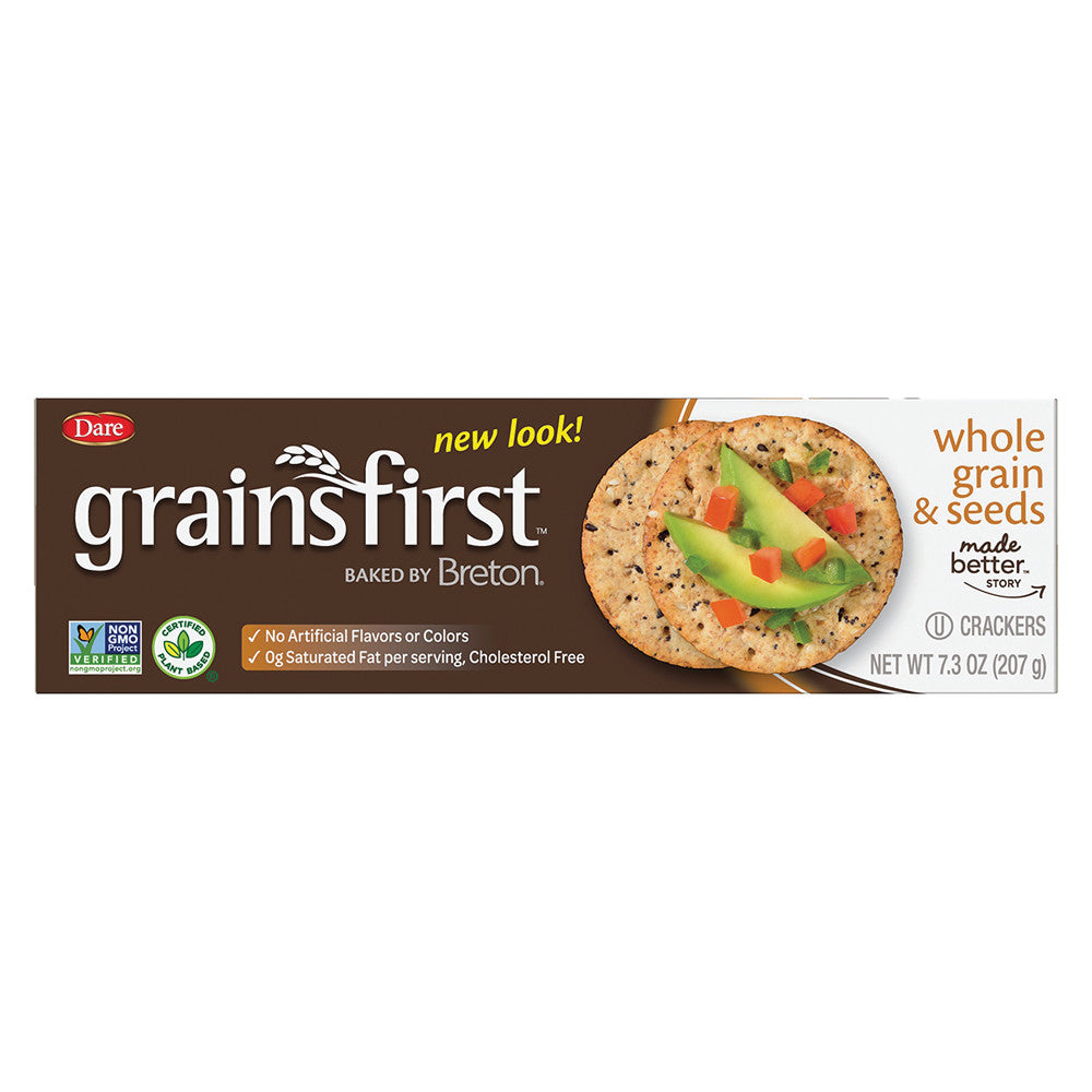 Dare Grains First Whole Grain Crackers 7.3 Oz Box
