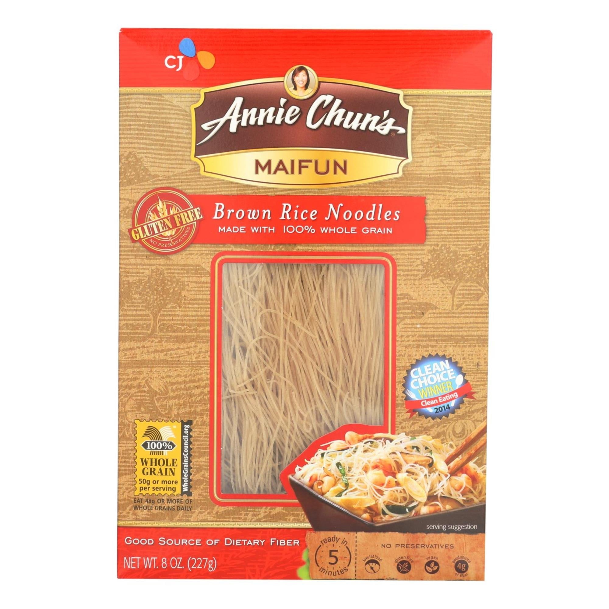Annie Chun's Maifun Brown Rice Noodle 8 oz Bag
