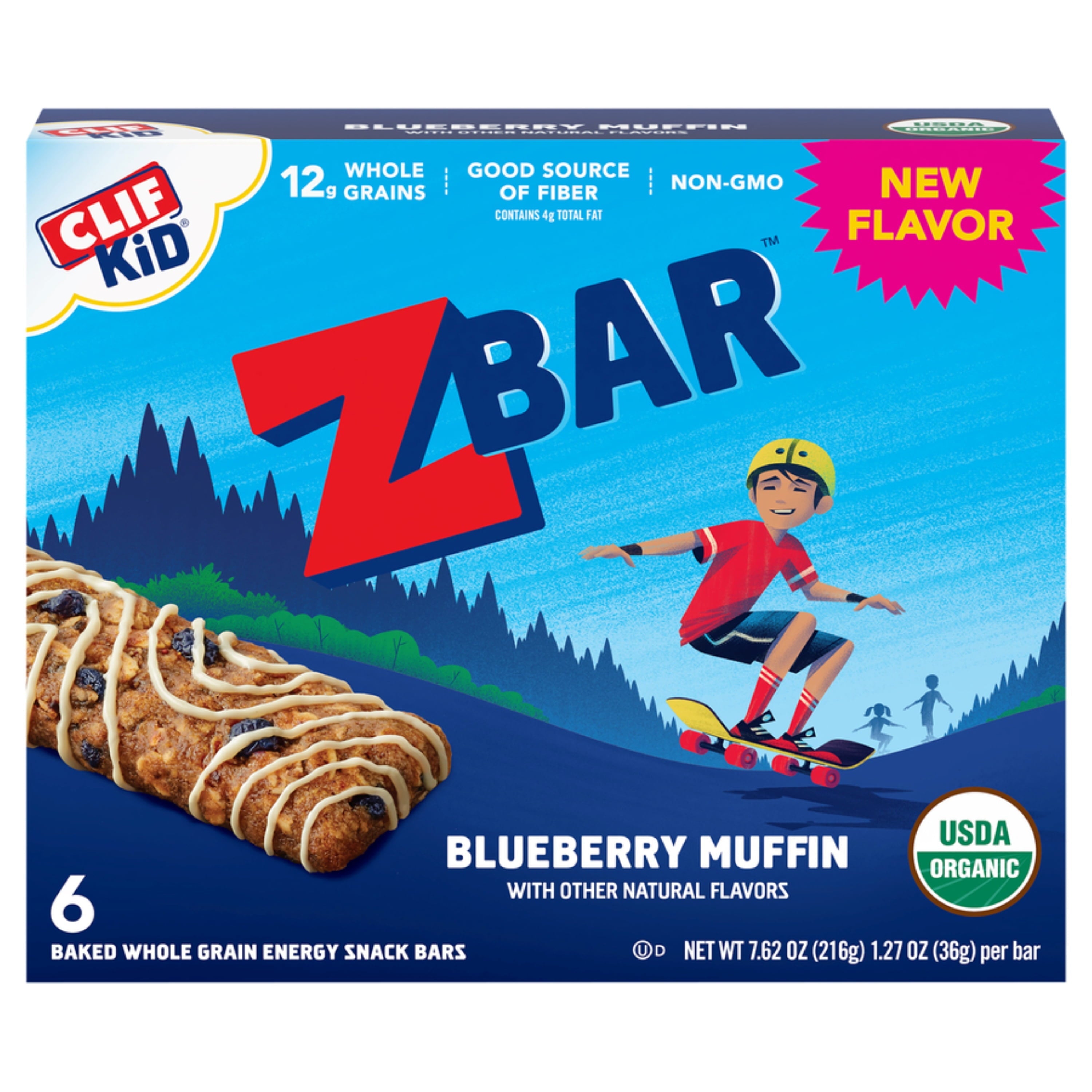 Clif Kid ZBar Blueberry Muffin 7.62 Oz Box