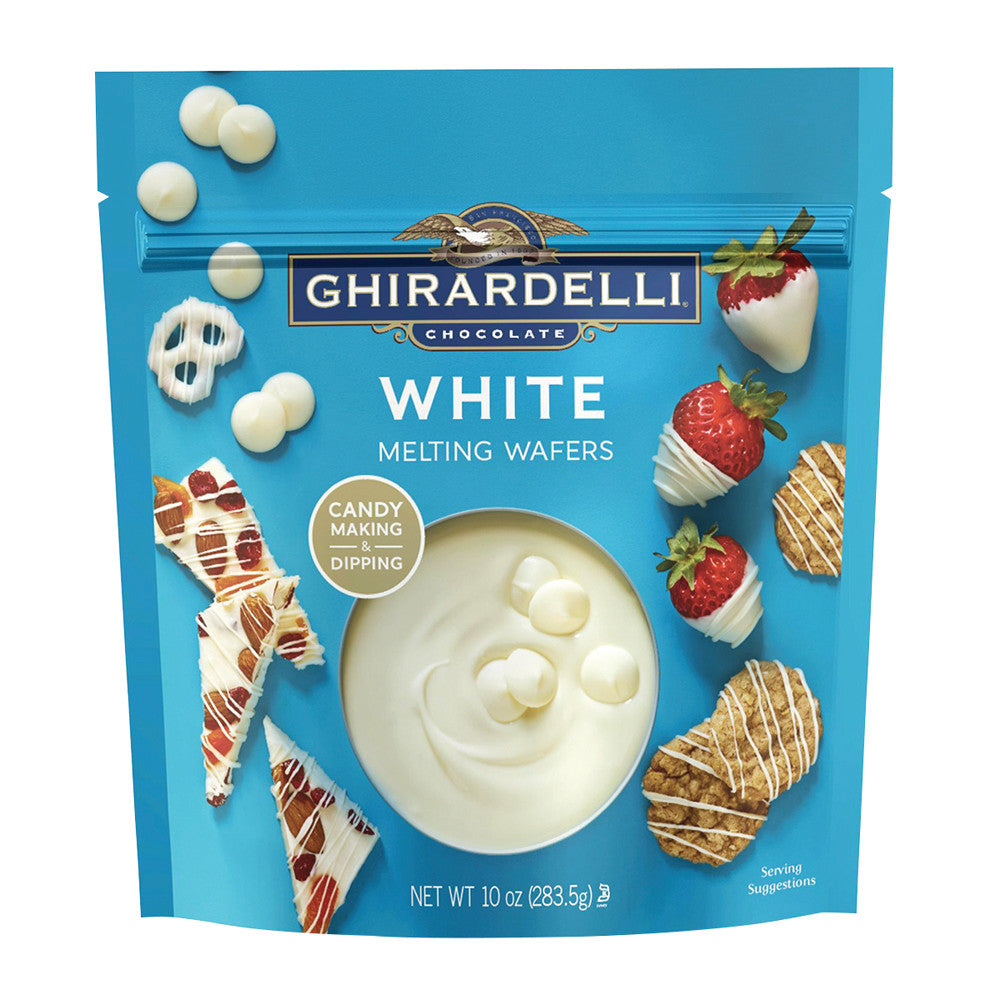 Wholesale Ghirardelli White Vanilla Melting Wafers 10 Oz Pouch-6ct Case Bulk