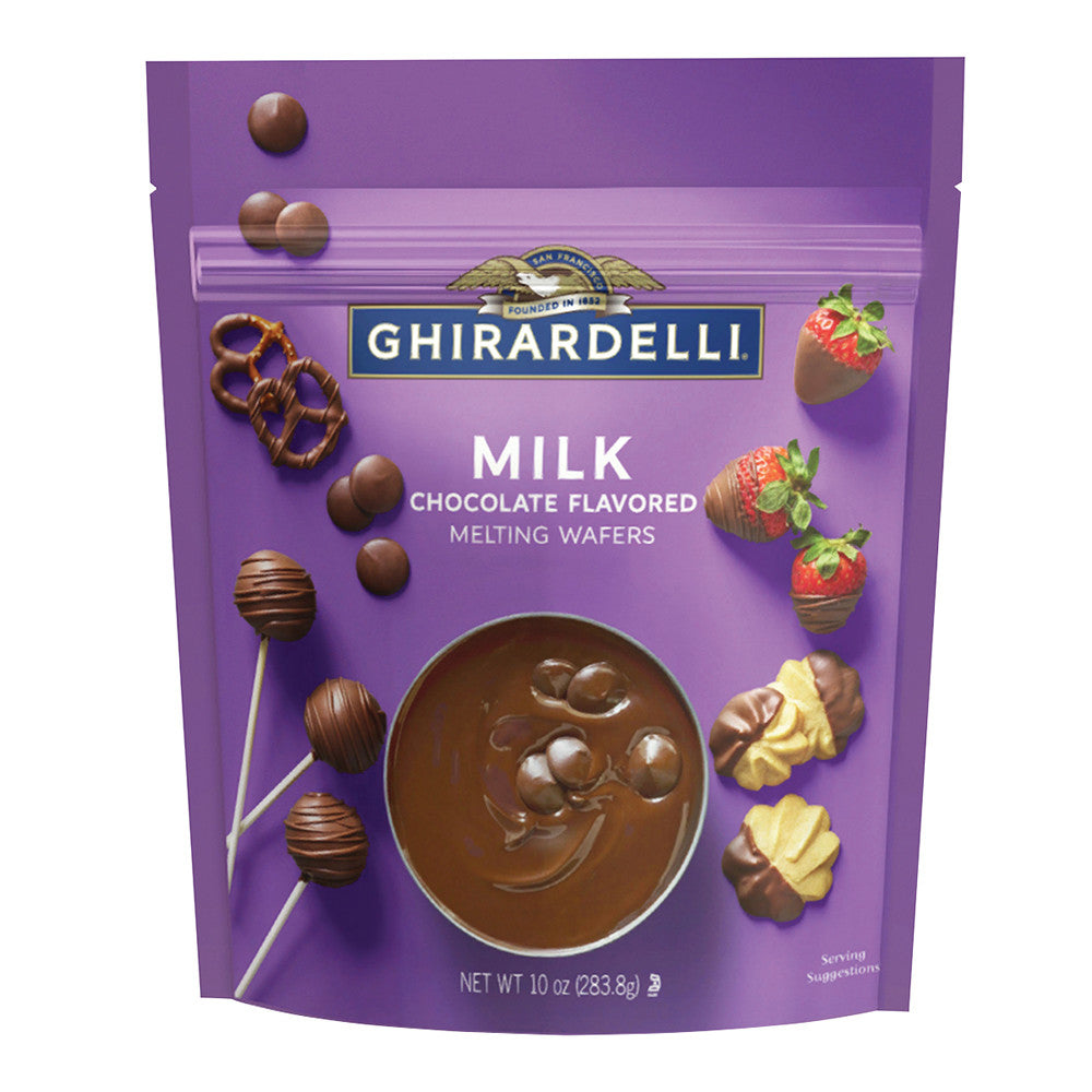 Wholesale Ghirardelli Milk Chocolate Melting Wafers 10 Oz Pouch-6ct Case Bulk