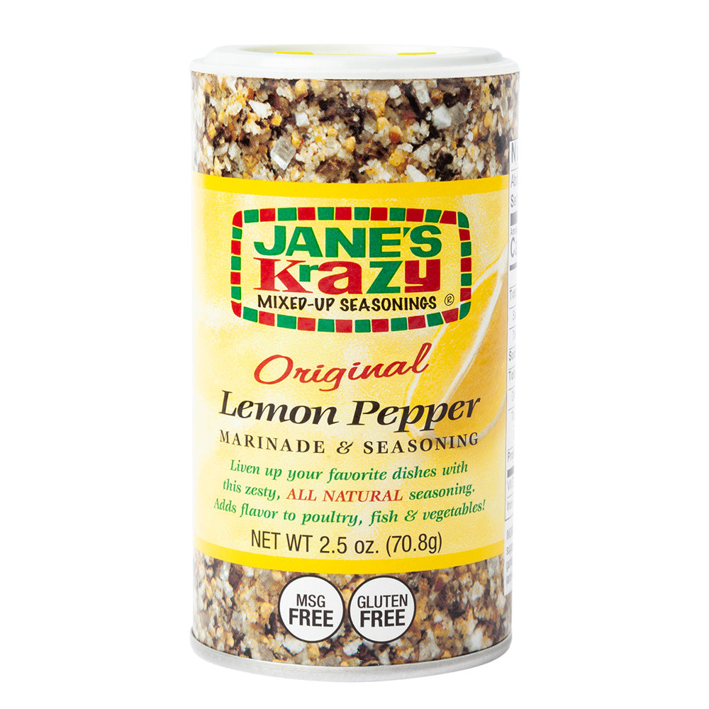 Wholesale Jane'S Krazy Mixed Up Lemon Pepper 2.5 Oz Shaker-12ct Case Bulk