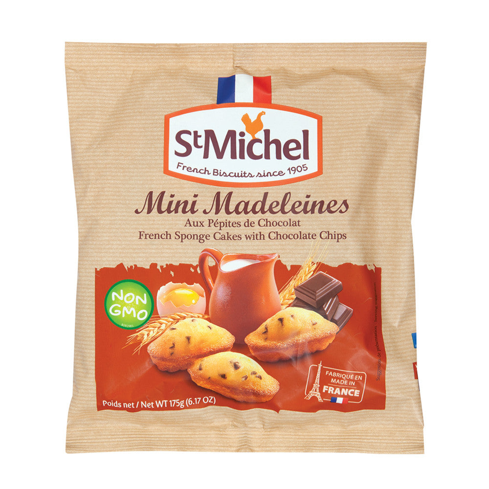 Wholesale St. Michel Mini Madeleines Sponge Cake With Chocolate Chips 6.17 Oz Bag- Bulk