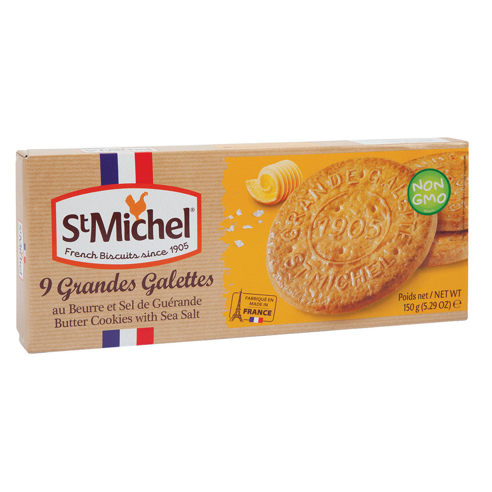 Wholesale St. Michel Sea Salt Grandes Gallette 5.3 Oz Box-12ct Case Bulk