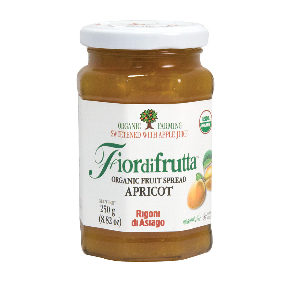 Wholesale Fiordifrutta Organic Apricot Fruit Spread 8.82 Oz Jar-6ct Case Bulk