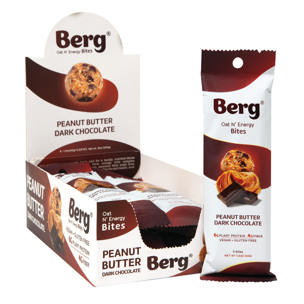 Wholesale Berg Bites Peanut Butter & Dark Chocolate Bites 1.5 Oz Peg Bag- Bulk