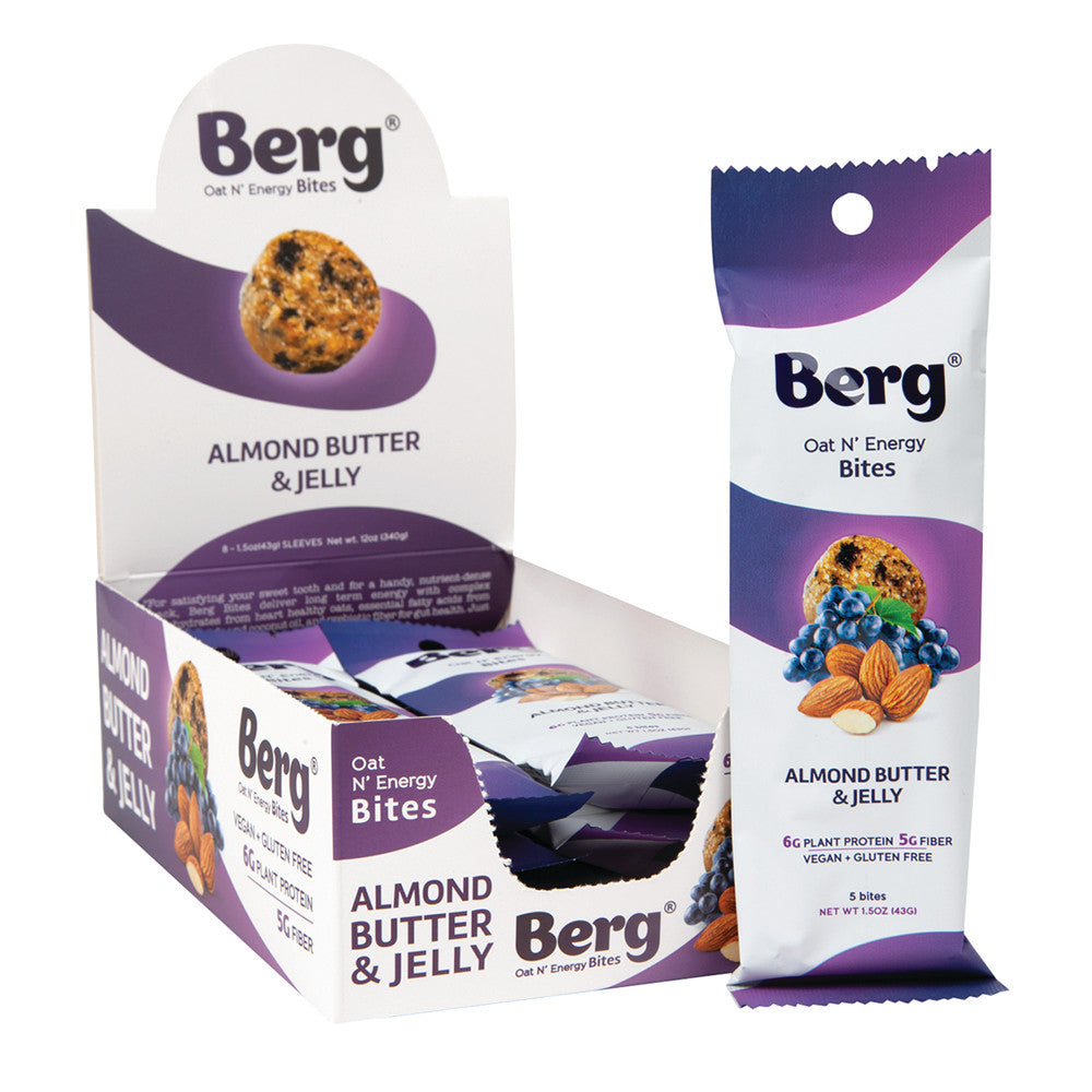 Wholesale Berg Bites Almond Butter & Jelly 1.5 Oz Peg Bag- Bulk
