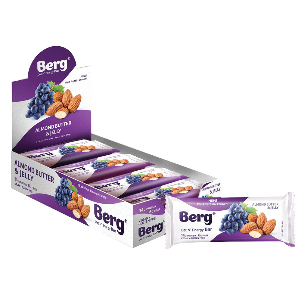 Wholesale Berg Oat N' Energy Almond Butter & Jelly 2.5 Oz Bar- Bulk