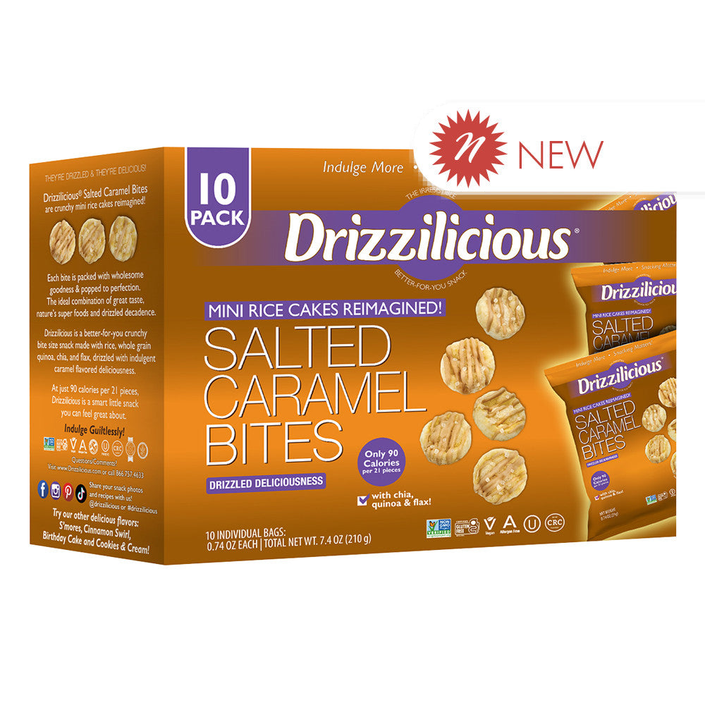Wholesale Drizzilicious - Drizzl Bite Salted Carm(10Ct) - 7.4Oz- Bulk