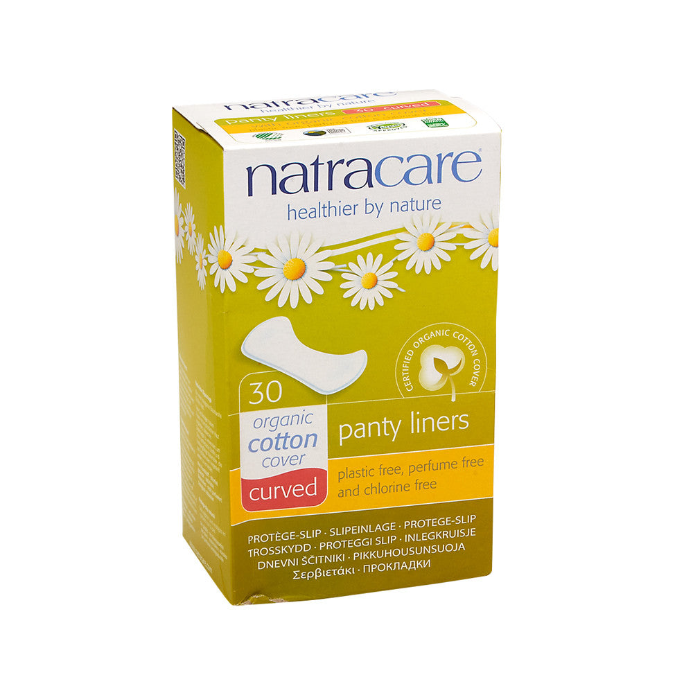 Wholesale Natracare Curved Panty Liners Box-16ct Case Bulk