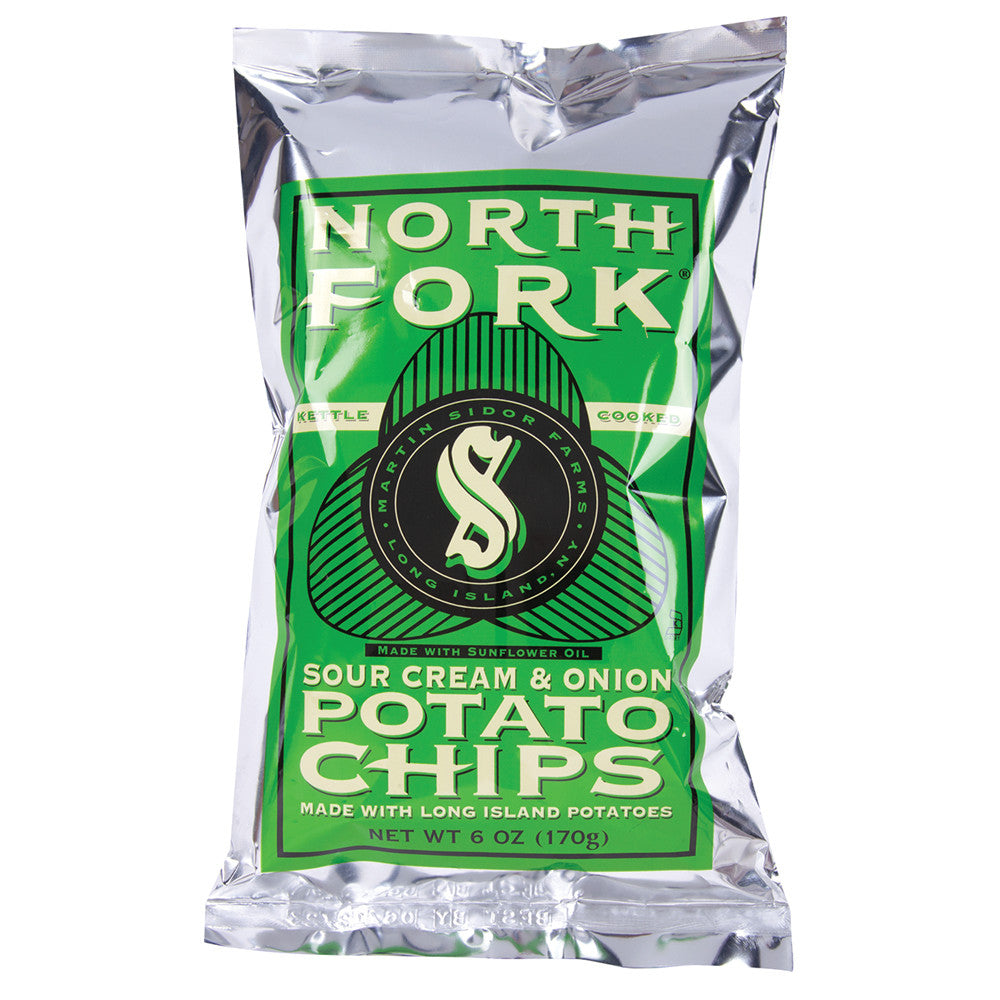 Wholesale North Fork Sour Cream And Onion Potato Chips 6 Oz Bag-12ct Case Bulk