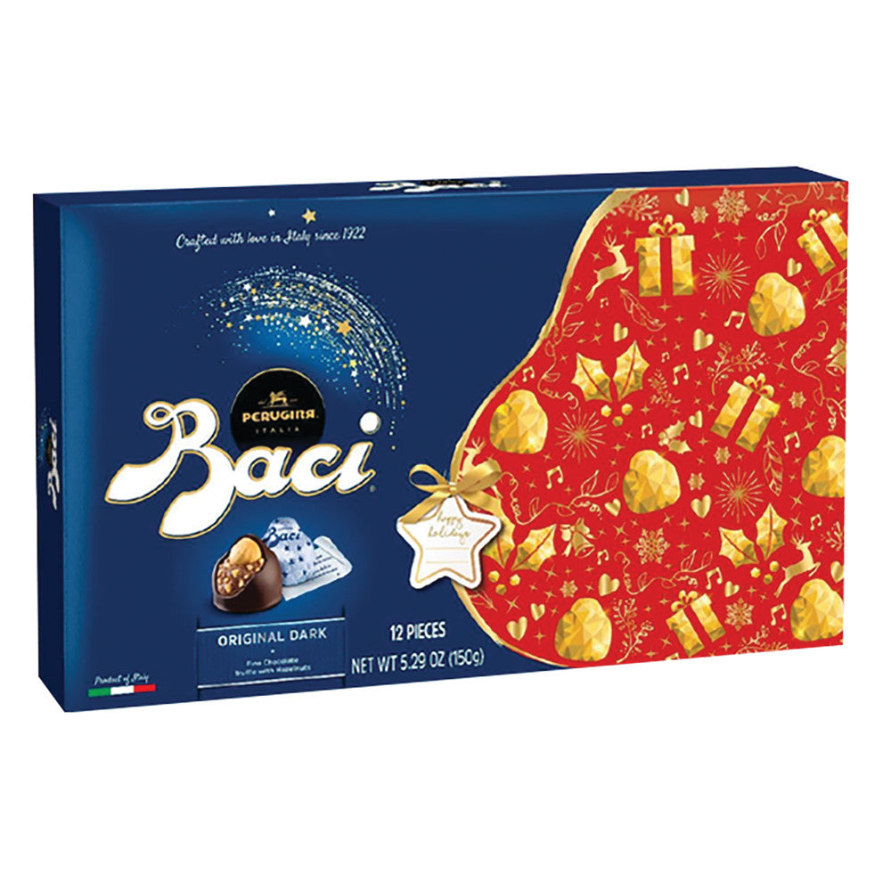 Wholesale Perugina Baci Dark Chocolate With Christmas Sleeve 5.29 Oz 12 Piece Box-6ct Case Bulk