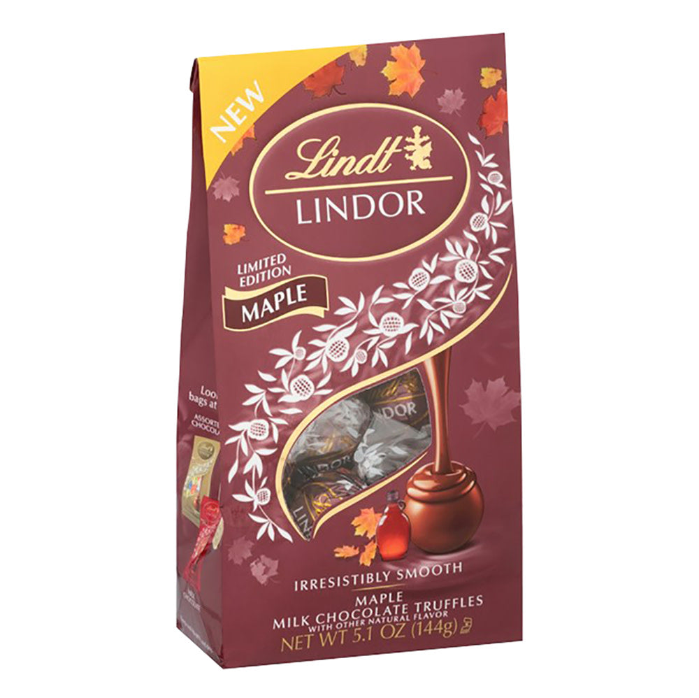 Wholesale Lindt Lindor Milk Chocolate Maple Truffle 5.1 Oz Bag-6ct Case Bulk