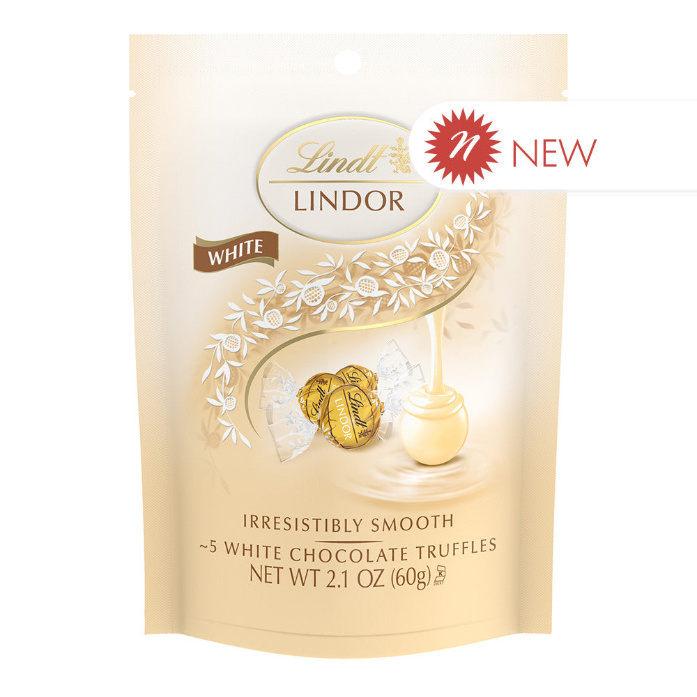 Wholesale Lindt - Lindor White Truffle Peg Bag - 2.1Oz-6ct Case Bulk