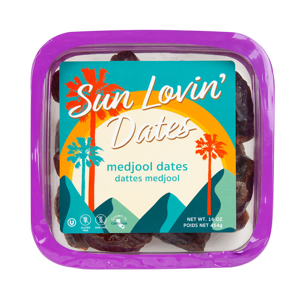 Wholesale Medjool Dates California Large Sun Loving Dates 16 Oz Tub- Bulk