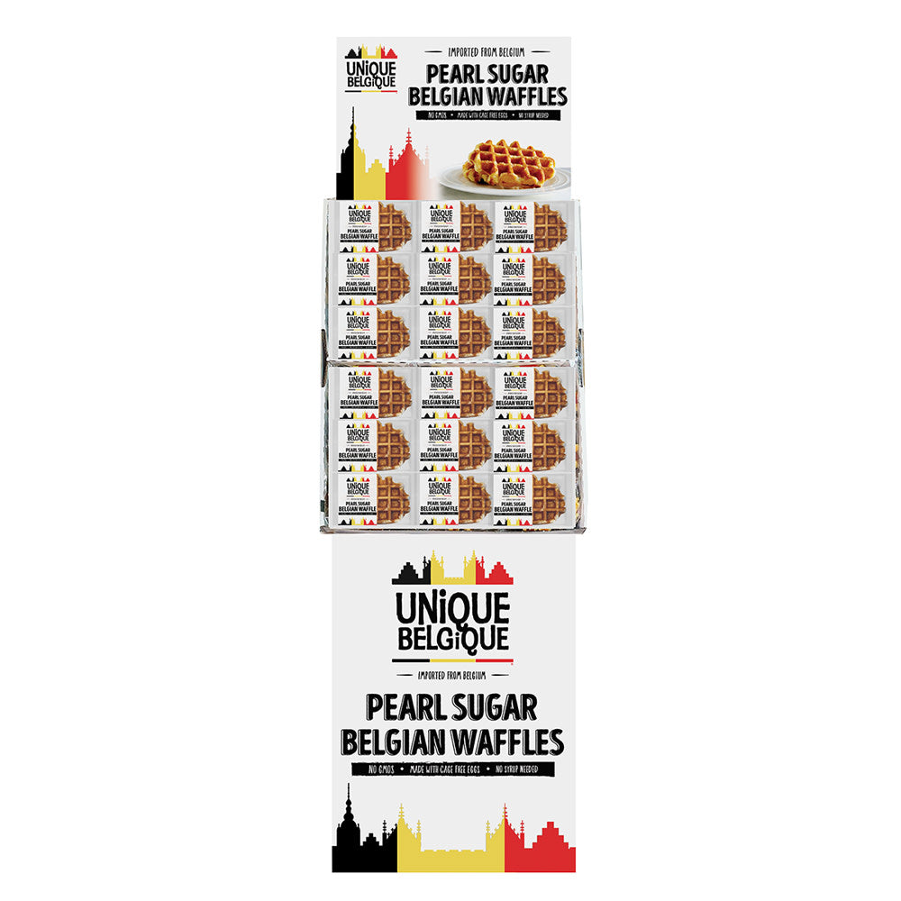 Wholesale Unique Belgique Pearl Sugar Belgian Waffle 3.5 Oz Shipper-108ct Case Bulk