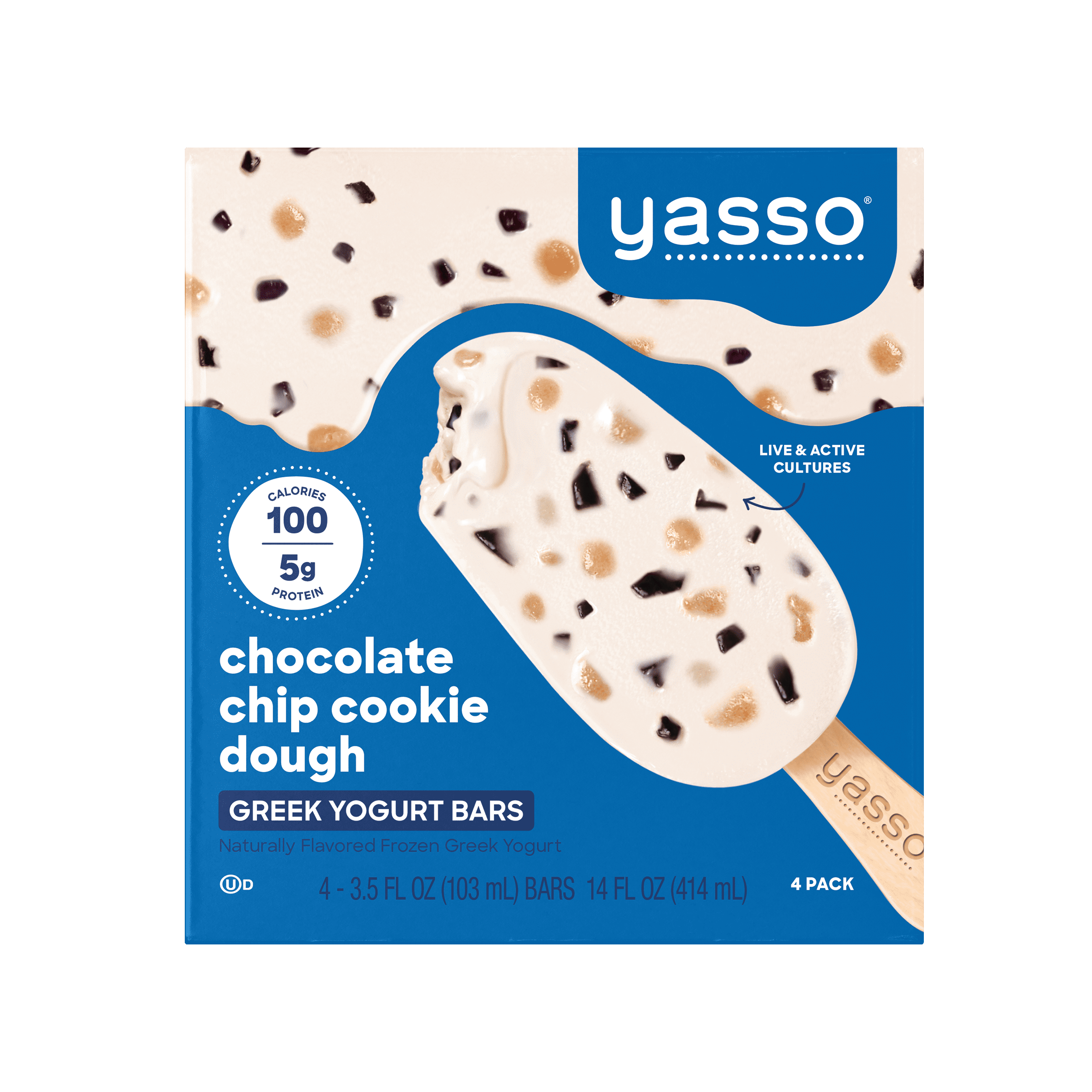 Yasso Greek Yogurt Chocolate Chip Cookie Dough 3.5 Fl Oz