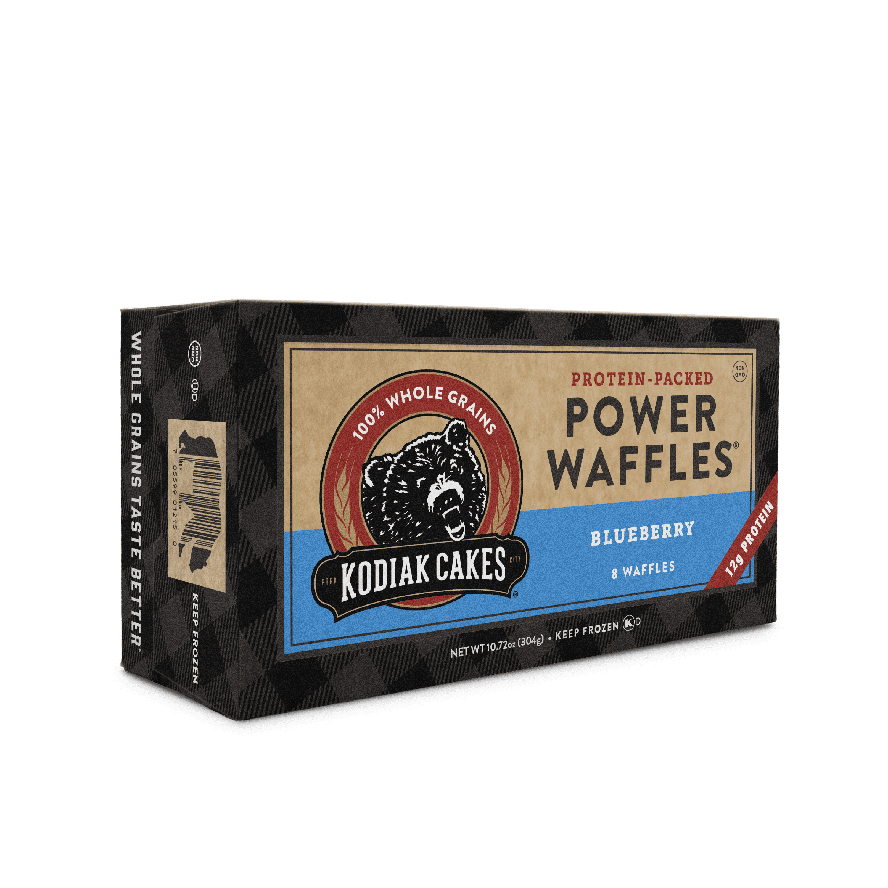 Kodiak Power Waffles Blueberry 10.72 Oz Box