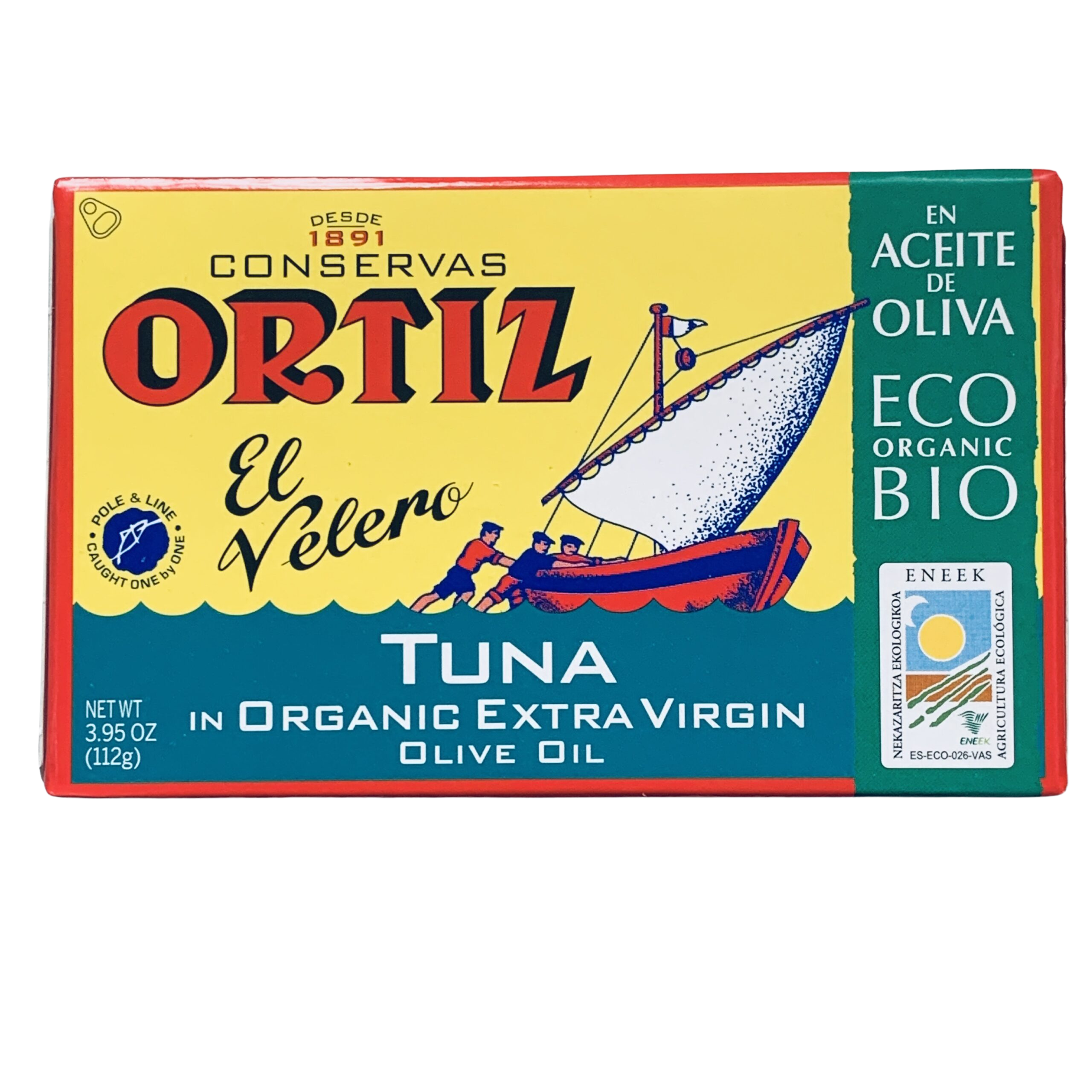 Ortiz Yellowfin Tuna in Organic Extra Virgin Olive Oil 112g 24ct