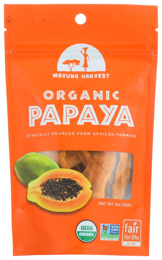 Mavuno Harvest Organic Dried Papaya 2 Oz