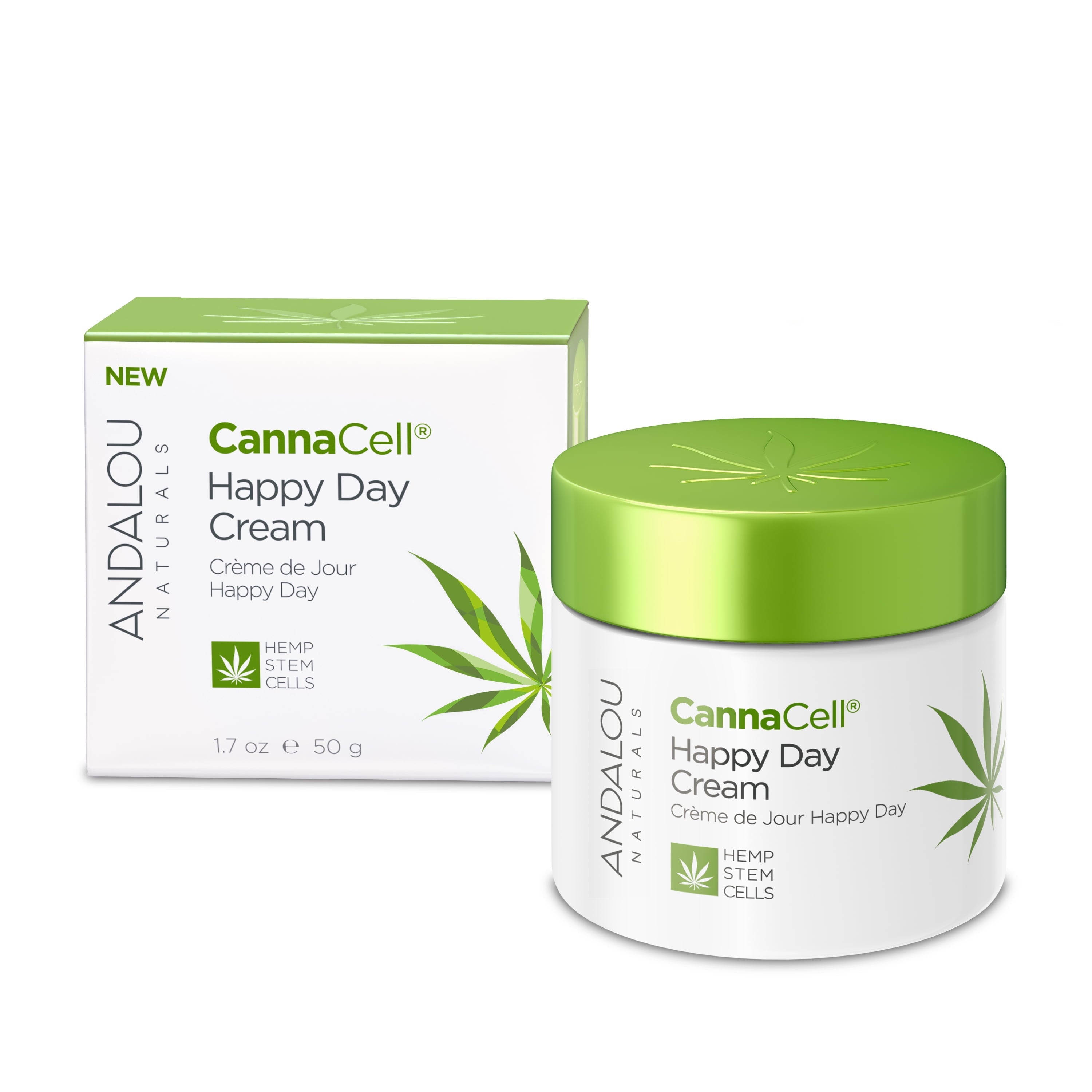 Andalou Naturals CannaCell Happy Day Cream, 1.7 oz Jar