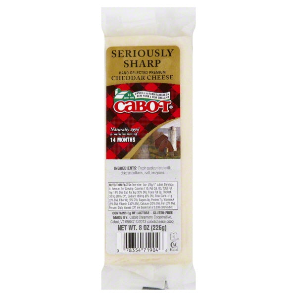 Cabot Cheddar Cheese Seriously Sharp