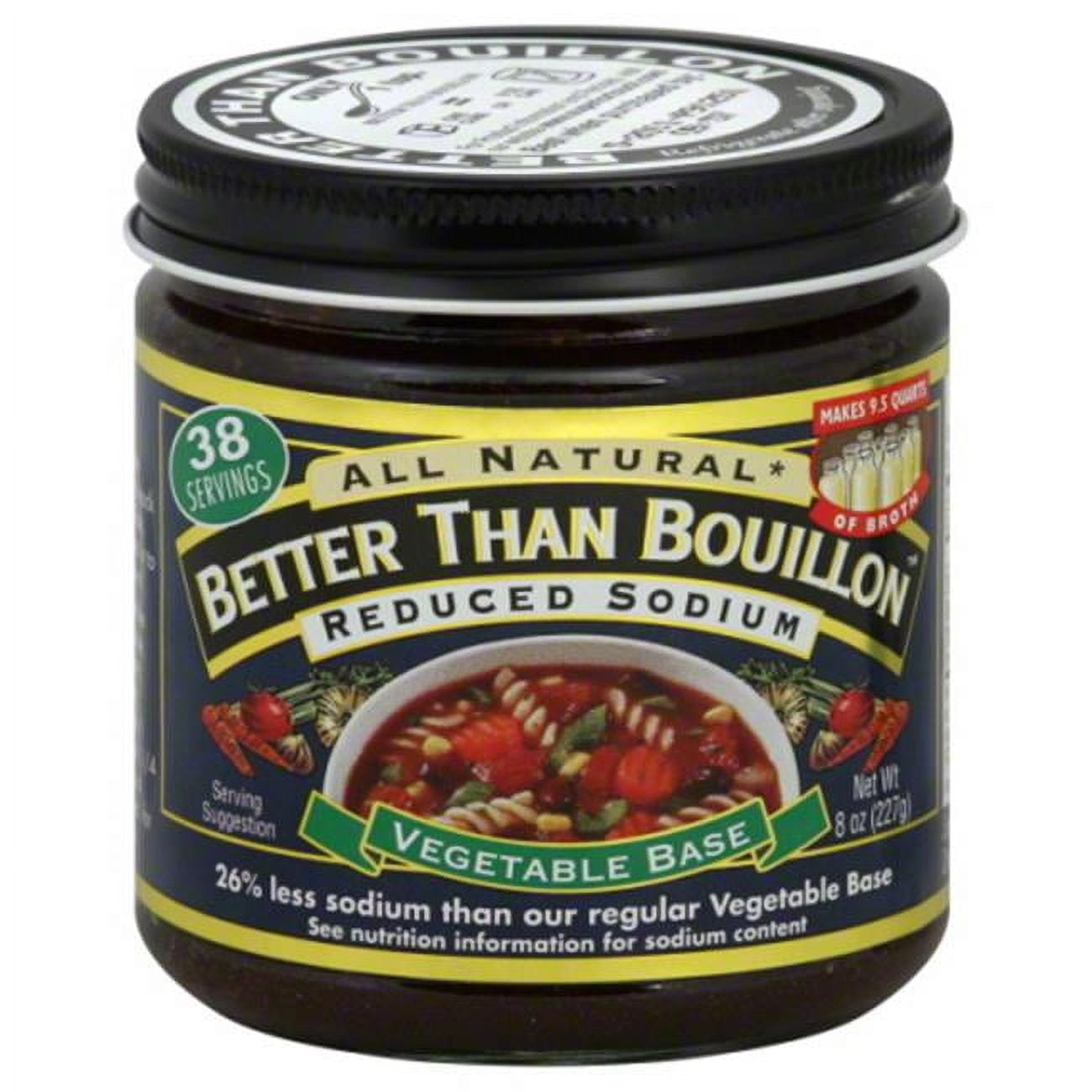 Better Than Bouillon Base Vegetable Reduced Sodium 8 oz Jar
