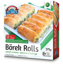 Wholesale Al Safa Halal Borek Roll w/Spinach and Cheese 375g- Bulk