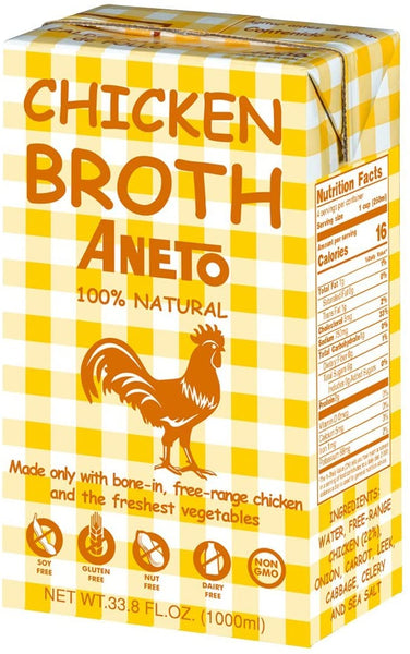 Aneto Broth 100% Natural Chicken 34oz 6ct