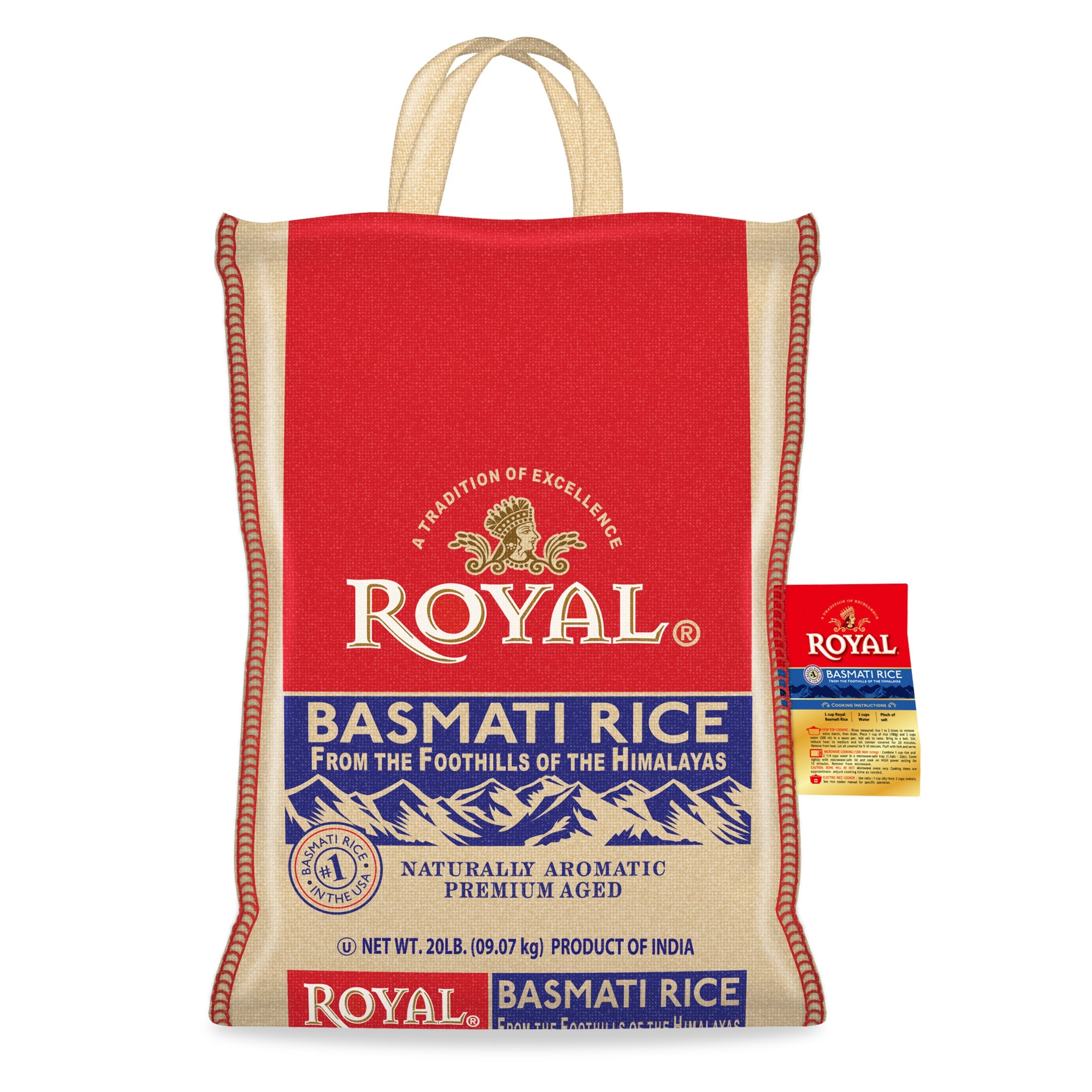 Wholesale Royal Basmati Rice 20lb-1 Ct Case Bulk