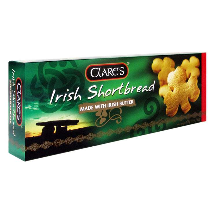 Wholesale Clare's Irish Shortbread Shamrocks, Carton 4.76oz (135g)- Bulk