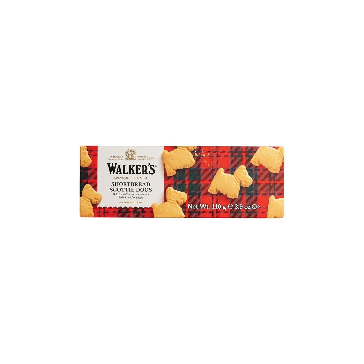 Walkers Shortbread  Scottie Dogs, Carton 3.9oz (110g)