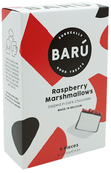 Wholesale Baru 9-Piece Individually Wrapped Dark Chocolate Covered Marshmallows with Red Berries 4.23 OZ- Bulk