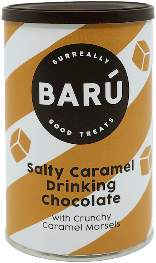 Wholesale Baru Chocolate Drinking Powder With Salty Caramel In Canister 8.8 Oz.- Bulk