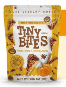 Wholesale BeeMax Tiny Bites Milk Chocolate Waffle Cones with Pumpkin & Cinnamon Cream – 2.82 oz- Bulk
