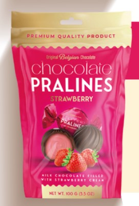 Wholesale BeeMax Milk Chocolate Pralines With Strawberry Cream – 3.5 Oz- Bulk