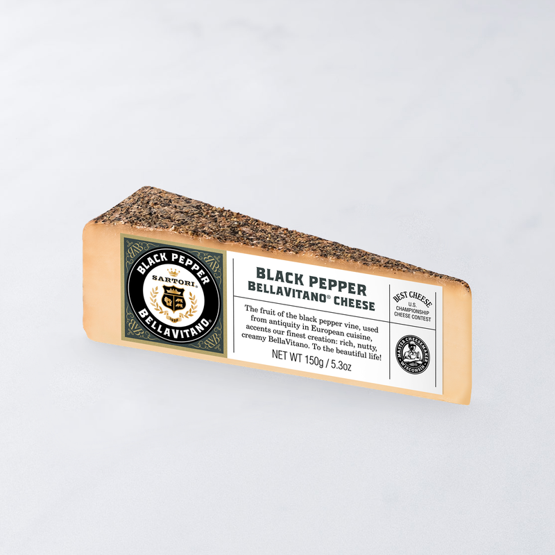 Wholesale Black Pepper Bellavitano Wedges Cheese 5.3 OZ- Bulk
