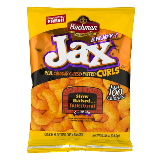 Bachman Jax Baked Cheese Puffs, Cheddar 1.5 Oz