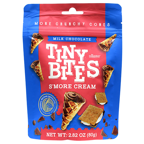 Wholesale BeeMax Tiny Bites Milk Chocolate Waffle Cones with Marshmallow & S’more Cream – 2.82 oz- Bulk