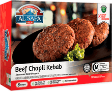 Wholesale Al Safa Halal Beef Chapli Kebabs 1.12 lb- Bulk