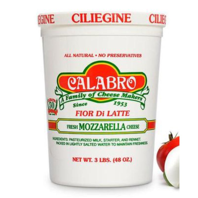 Wholesale Calabro Fresh cheese Mozzarella Ciliegine 3 LB-2ct Case Bulk