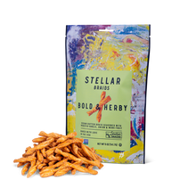 Wholesale Stellar Snacks Bold and Herby Pretzel Braids, 5 OZ Bag - Vegan Snack- Bulk