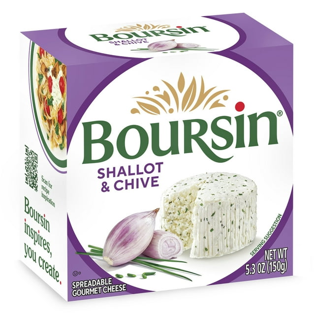 Wholesale Boursin Shallot & Chive Cheese 5.2 oz-6ct Case Bulk