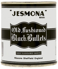 Wholesale Jesmona Black Bullets Peppermints, Tin- Bulk