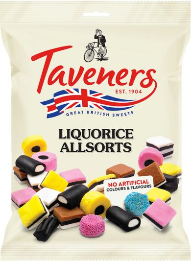 Wholesale Taveners Liquorice Allsorts, Bag 5.82oz (165g)- Bulk